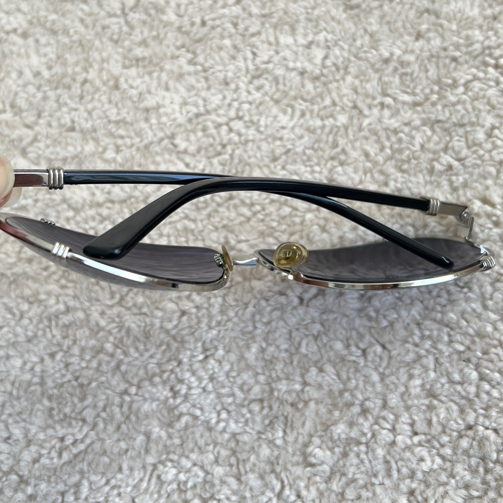 Dior Silver and Black Aviator Sunglasses! - Picture 10 of 11